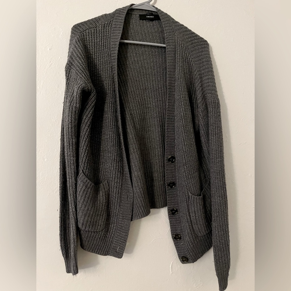Grey cardigan